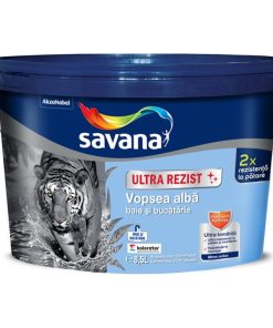 Vopsea superlavabila superalba pentru Baia si Bucatarie Savana 8.5L