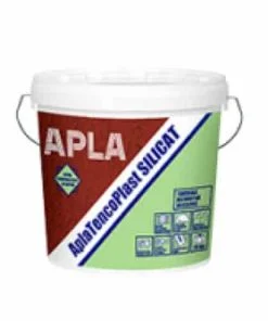 Tencuiala decorativa structurata silicata "scoarta de copac" 2 mm si "bob de orez" AplaTencoPlast