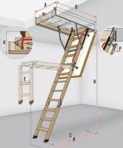 Scara de pod LWS Smart 60×120 Fakro