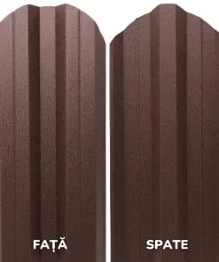 Sipca Metalica TPS Mat, Maro Ciocolata Dublu TISA 0.50mm, set 25 buc + suruburi