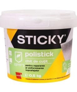 Chit de cutit pentru lemn, zidarie si rigps, Sticky Polistick, interior/exterior, stejar deschis, 0.5 kg