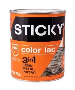 Lac pentru lemn Sticky, mahon, interior / exterior, 0.75 L