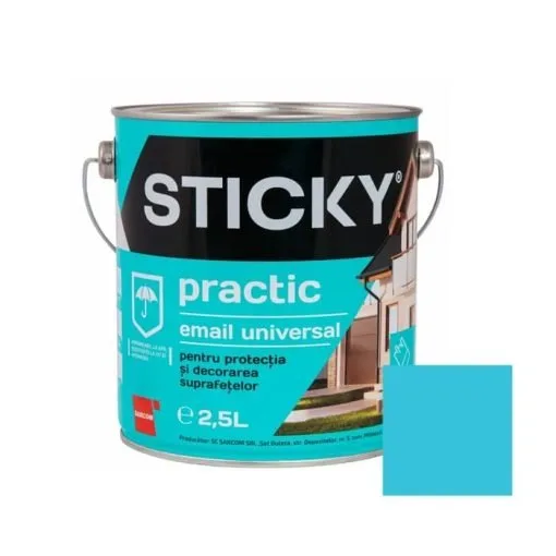 vopsea alchidica pentru lemn metal sticky practic interior exterior 2 5 L bleu