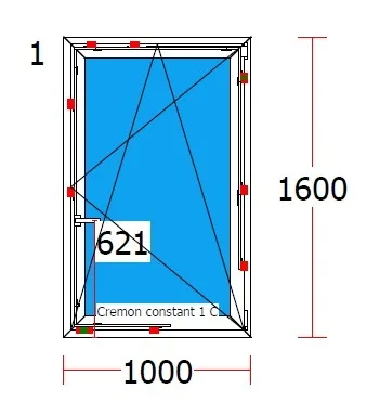 Fereastra PVC Barrier 80, 1000x1600 mm 2965e49e 040c 4350 b314 40c09594e1ae