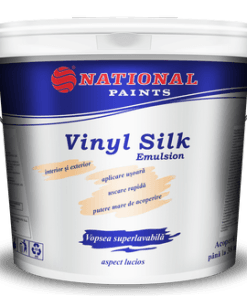 Vopsea lavabila lucioasa #REZISTENT VINYL SILK, super alb 800, 0.8 L