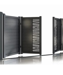 Poarta bi-fold aluminiu Poseidon #REZISTENT 4000mm  lungime x 1800mm  inaltime, gri antracit
