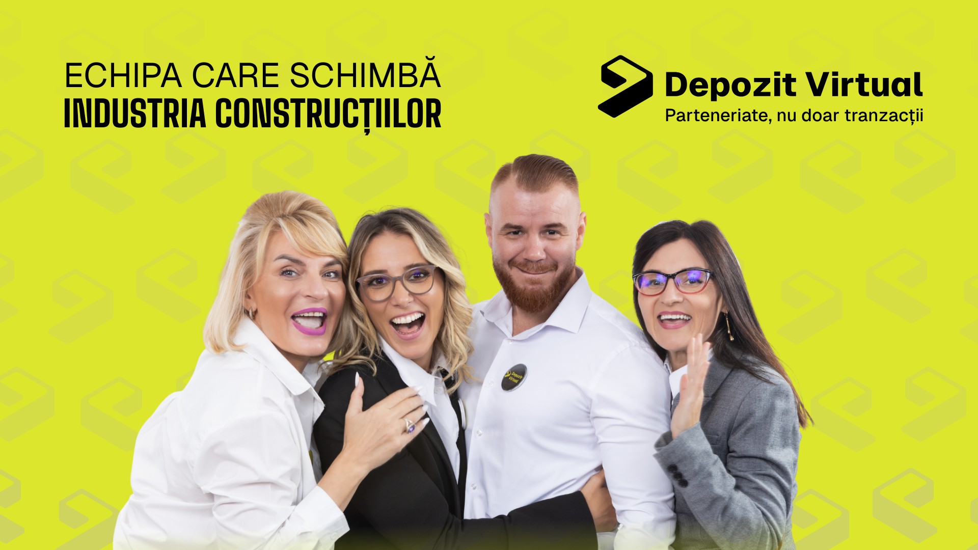 Rebranding făcut din inimă. De la Vindem-Ieftin la Depozit Virtual banner echipa depozit virtual